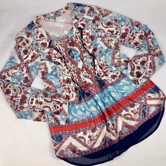 Daniel Rainn Floral Long Sleeved Tunic - Picture 1 of 6